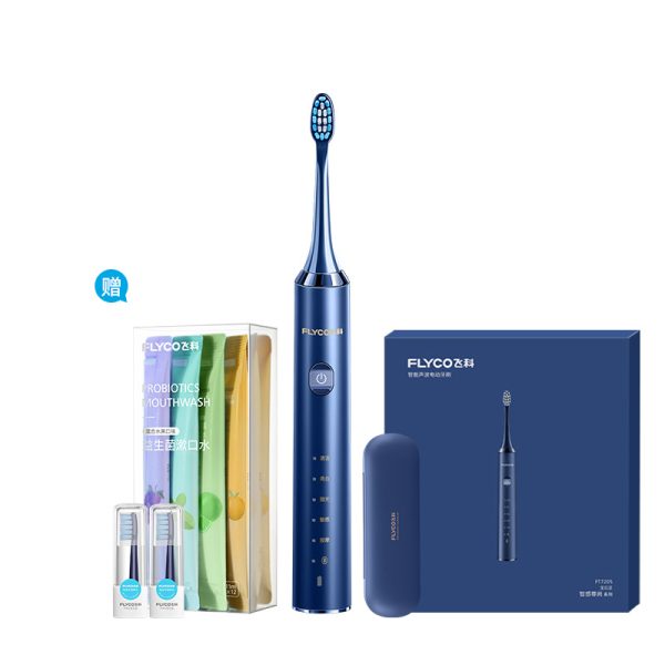 飛科電動牙刷FT7205寶石藍贈漱口水