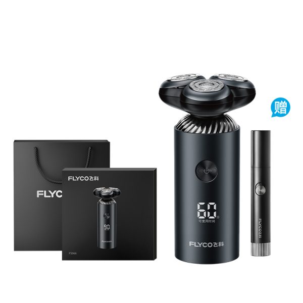【加贈】飛科智慧刮鬍刀FS966加贈3號袋及鼻毛修剪器FS5605