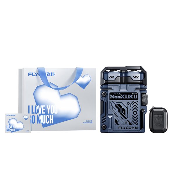 【告白限定禮袋】飛科智能刮鬍刀機甲酷酷F001炫酷藍