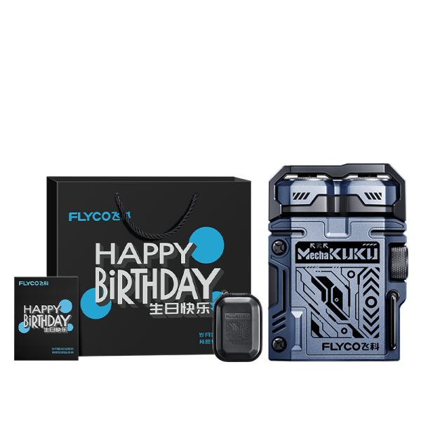 【生日禮袋贈收納包】飛科智能刮鬍刀機甲酷酷F001炫酷藍