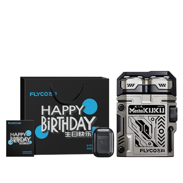 【生日禮袋贈收納包】飛科智能刮鬍刀 機甲酷酷F001 酷炫黃