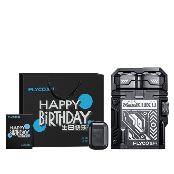 【生日禮袋贈收納包】飛科智能刮鬍刀 機甲酷酷 F001炫酷黑
