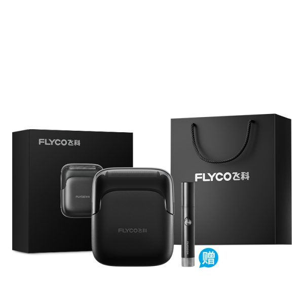 飛科往復式便攜電鬍刀FS685天際黑贈鼻毛修剪器FS5605