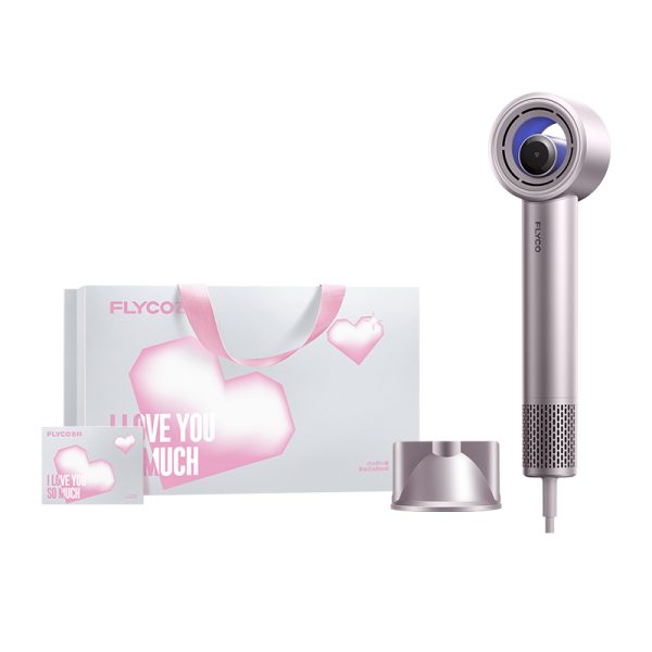 【表白限定禮袋】飛科星環智慧變溫高速吹風機H6星空粉