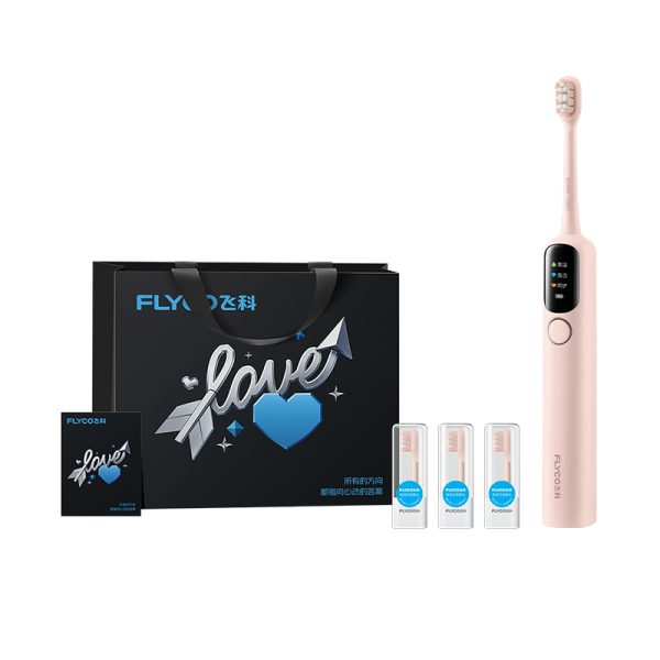 【520限定禮袋】飛科掃振一體電動牙刷T1靈動粉