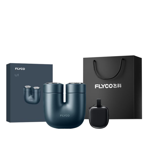 【經典禮袋贈收納包】飛科新一代攜帶型刮鬍刀 U1 星際藍